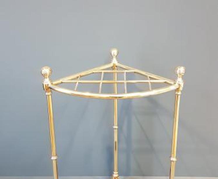 Victorian Brass Corner Stick Stand - Image 2