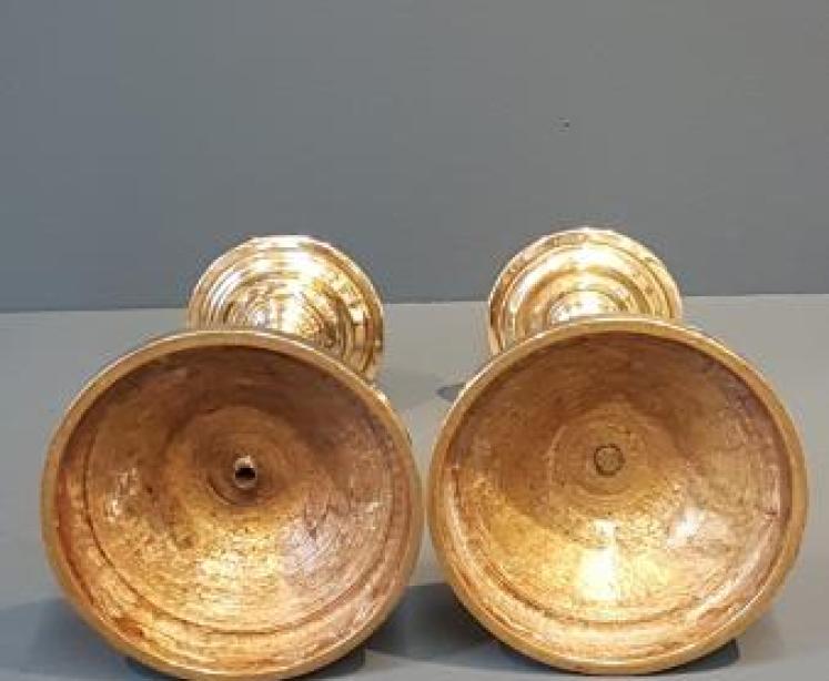 Regency Brass Candlesticks - Image 2