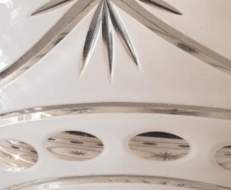 Edwardian Cut Glass and Brass Plafonnier Pendant Light - Image 4