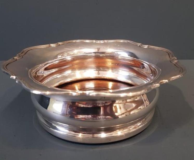 George V Silver Bottle Coaster - Image 2