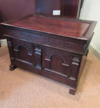 Stunning Charles II Period Oak Strong Box