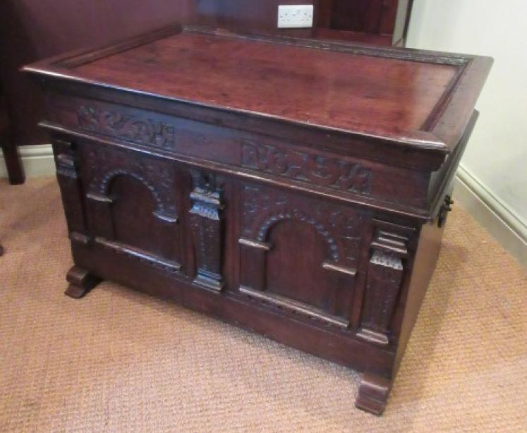 Stunning Charles II Period Oak Strong Box - Image 1