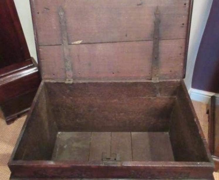Stunning Charles II Period Oak Strong Box - Image 4