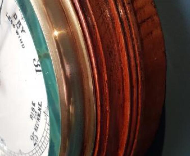 Victorian Oak Cased Banjo Barometer - Image 7