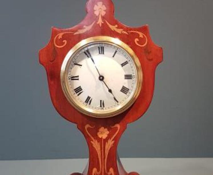 Edwardian Inlaid Mantel Clock - Image 1