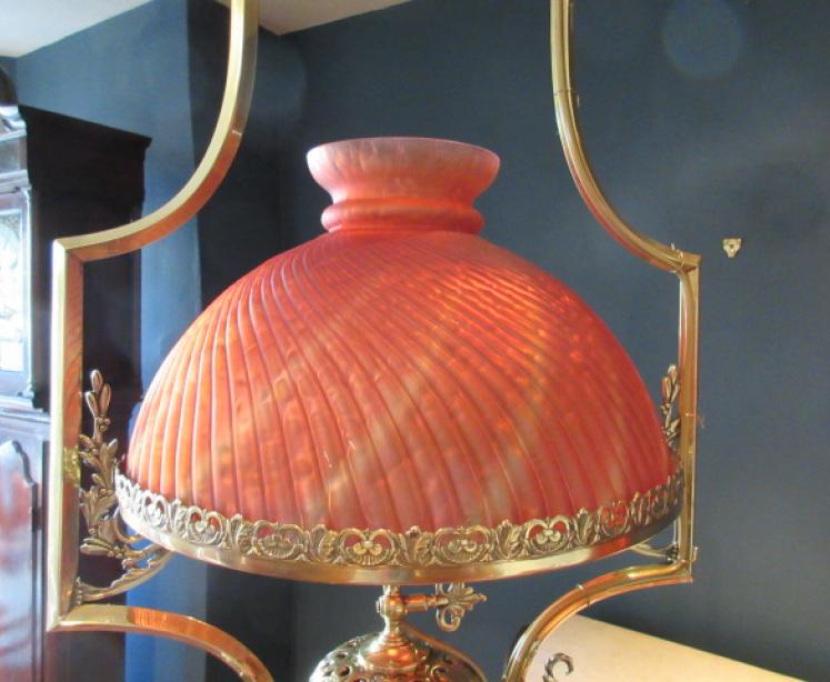 Superb Victorian Converted Gasolier Hanging Lamp - Image 2