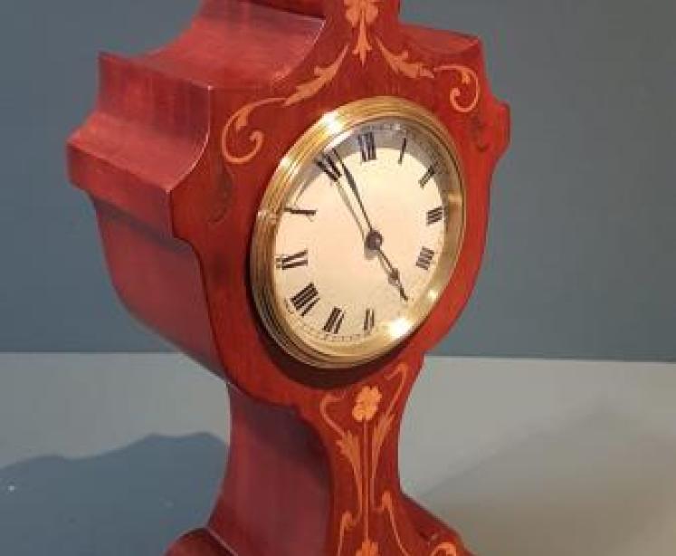 Edwardian Inlaid Mantel Clock - Image 5