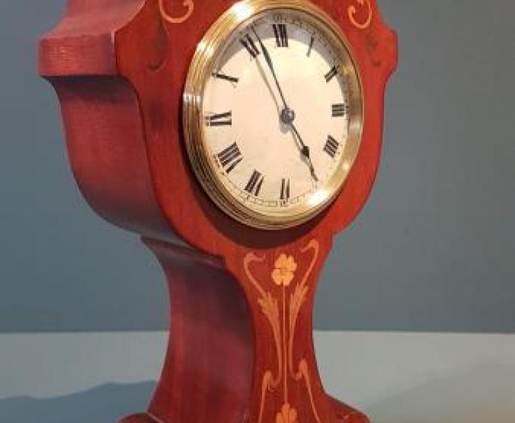 Edwardian Inlaid Mantel Clock - Image 6