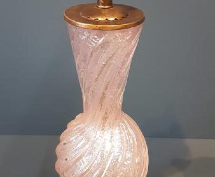 Matching Pair of Murano Glass Table Lamps - Image 2