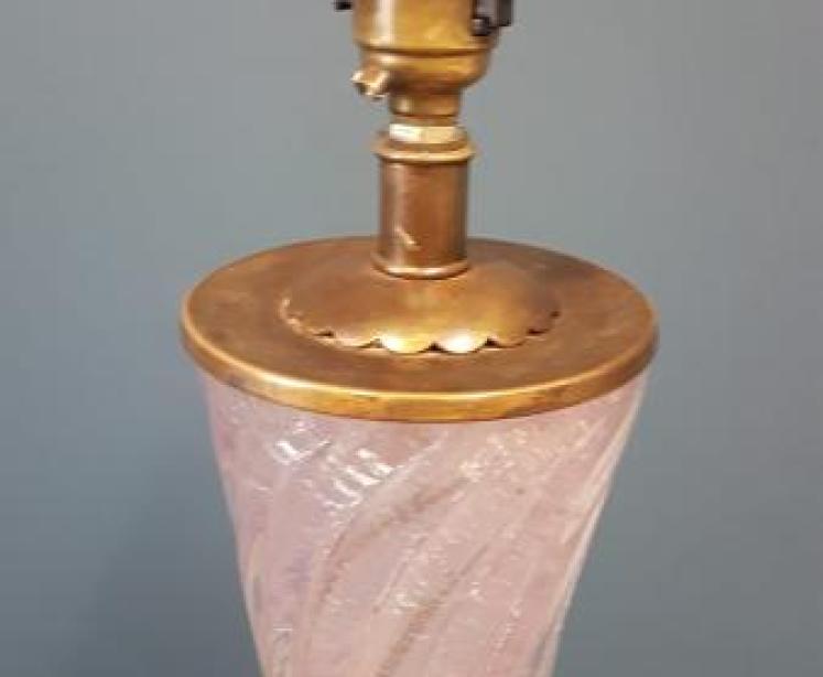 Matching Pair of Murano Glass Table Lamps - Image 3