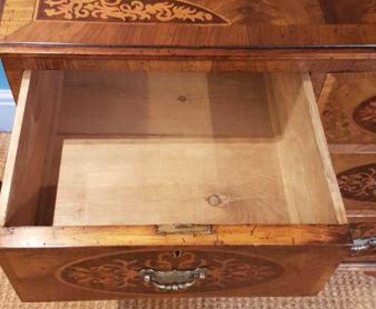 Small Victorian Inlaid Walnut Chest - Image 5