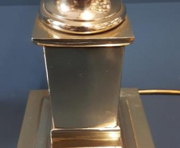 Matching Pair of Edwardian Cast Brass Table Lamps - Image 3