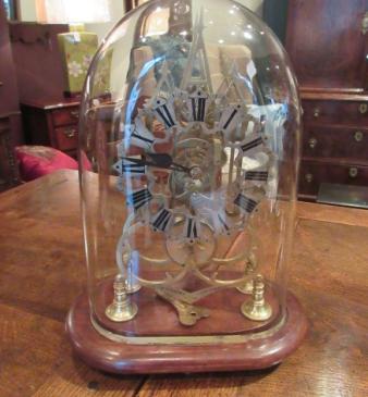 Mid Victorian Single Fusee London Skeleton Clock