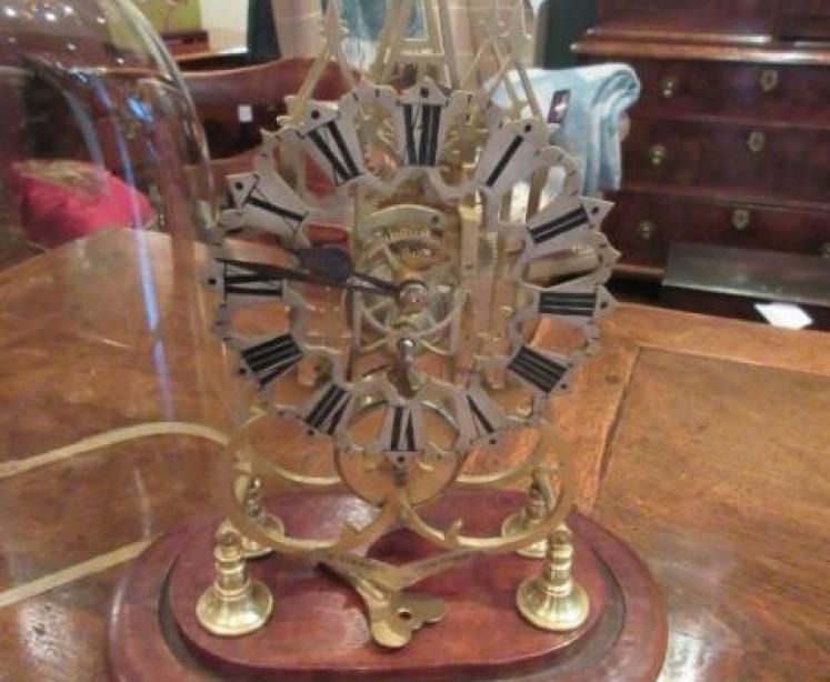 Mid Victorian Single Fusee London Skeleton Clock - Image 2