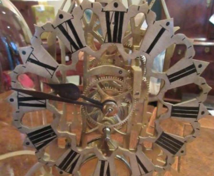 Mid Victorian Single Fusee London Skeleton Clock - Image 3