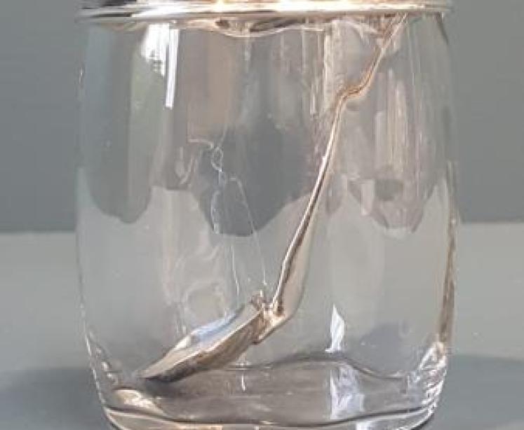 Edwardian Silver Topped Jam Pot and Matching Spoon - Image 3