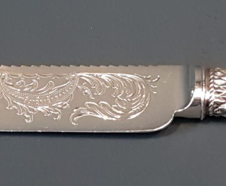 Immaculate Victorian Solid Silver Cake Knife  - Image 2