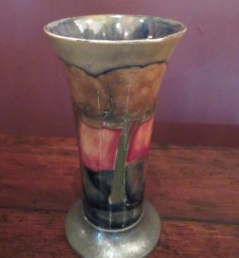 Moorcroft Eventide Liberty's Pewter Footed Vase