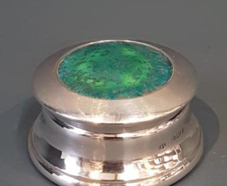 Silver Table Jar with Ruskin Panel  - Image 1