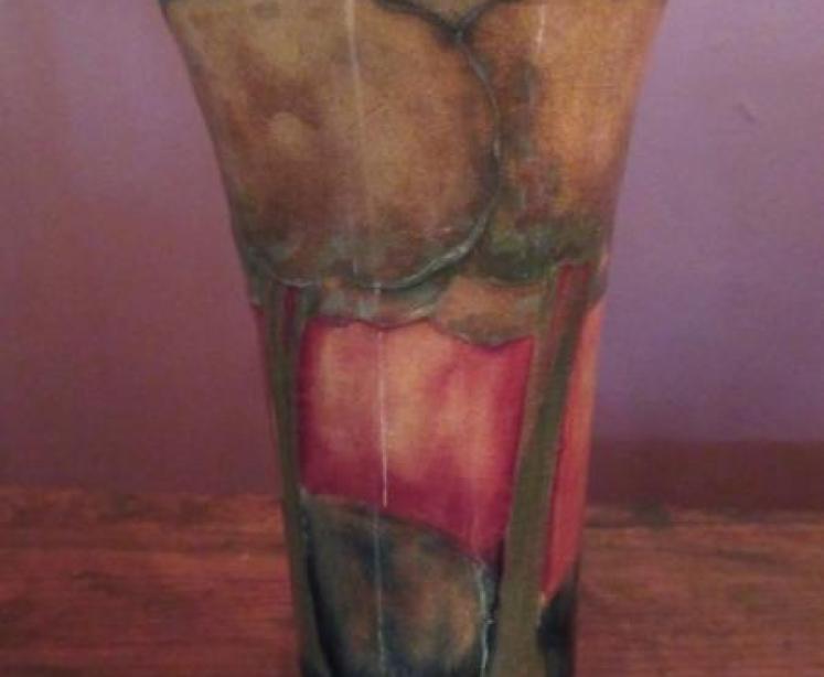 Moorcroft Eventide Liberty's Pewter Footed Vase - Image 3