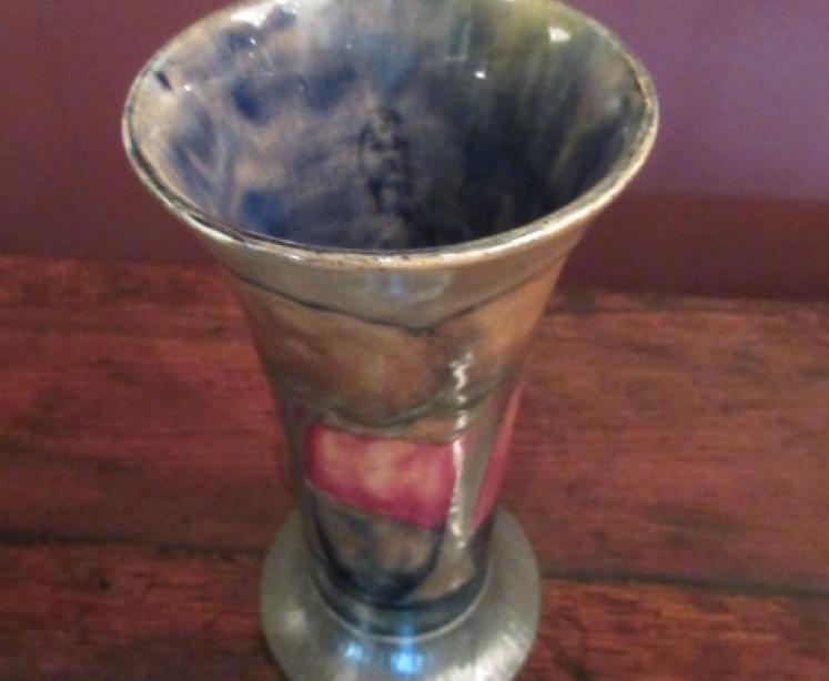 Moorcroft Eventide Liberty's Pewter Footed Vase - Image 4