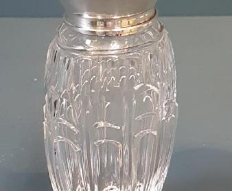 Fine Quality Cut Crystal and Silver Sugar Shaker - Image 1