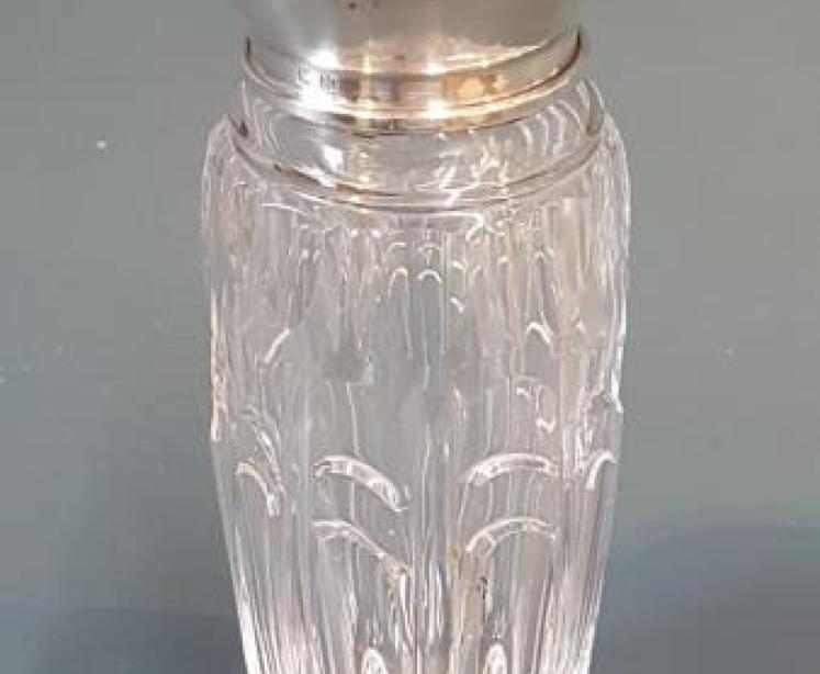 Fine Quality Cut Crystal and Silver Sugar Shaker - Image 3