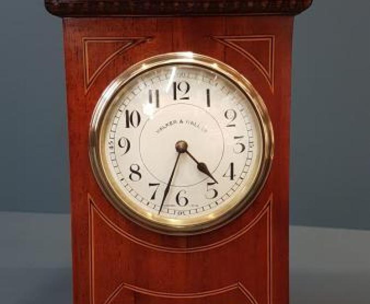Edwardian Mantel Clock with Egg and Dart Cornice - Image 1