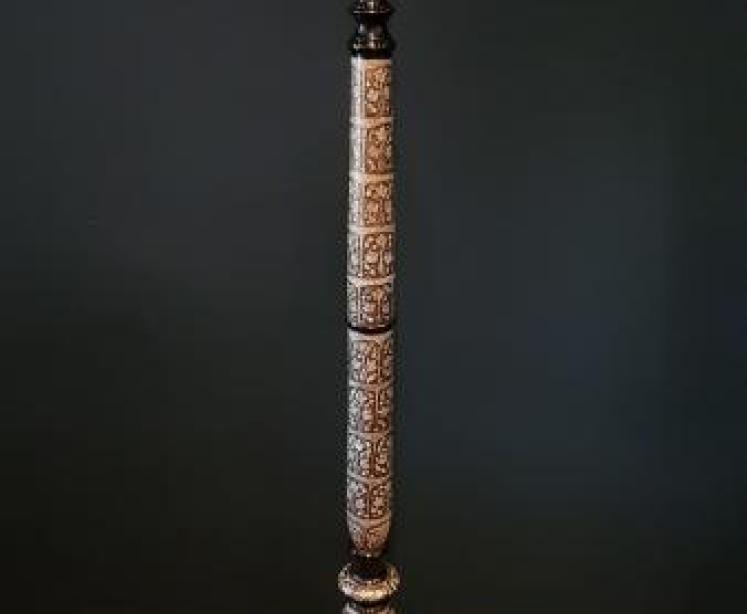 Superb Hand Painted Kashmiri Lamp Standard - Image 1