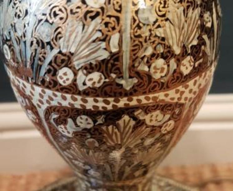 Superb Hand Painted Kashmiri Lamp Standard - Image 3