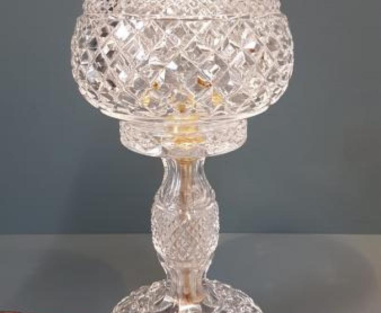 Superb Edwardian Cut Crystal Table Lamp  - Image 1