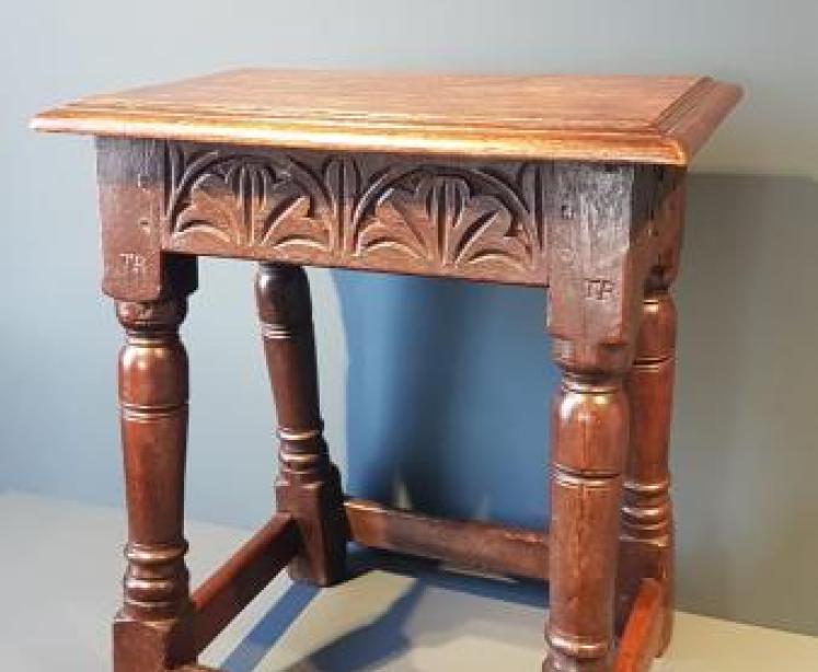 George I Oak Joint Stool  - Image 3