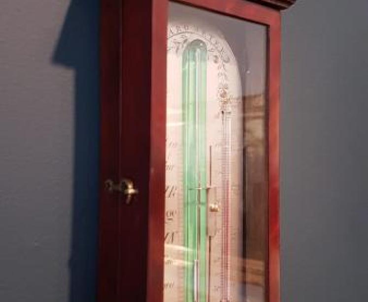 George III Mahogany Stick Barometer - Image 3