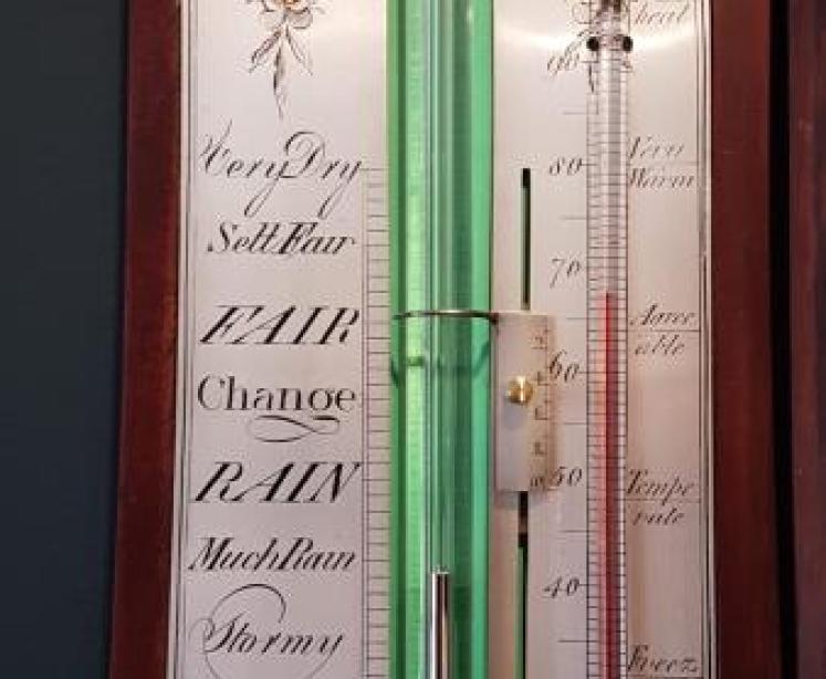 George III Mahogany Stick Barometer - Image 6