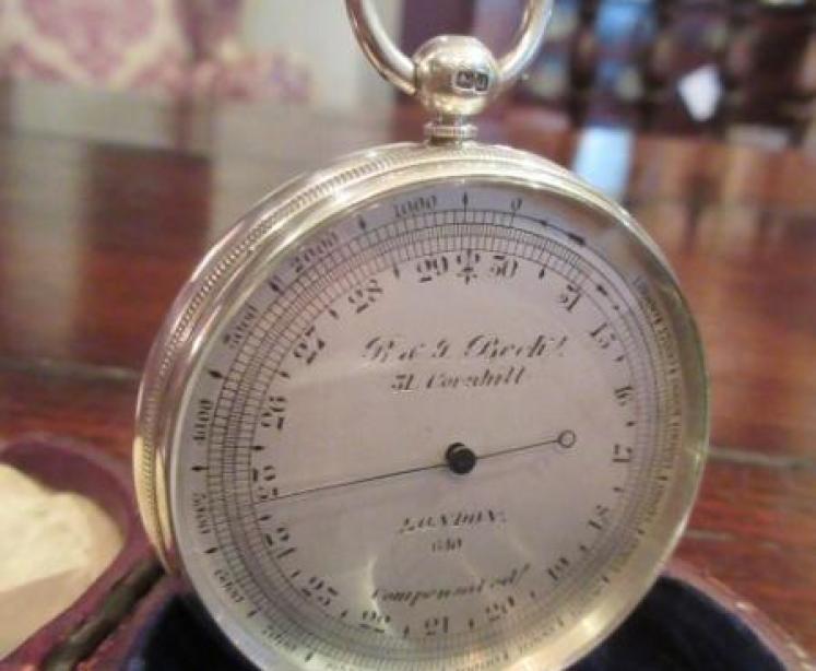 Mid Victorian Solid Silver London Pocket Barometer  - Image 2