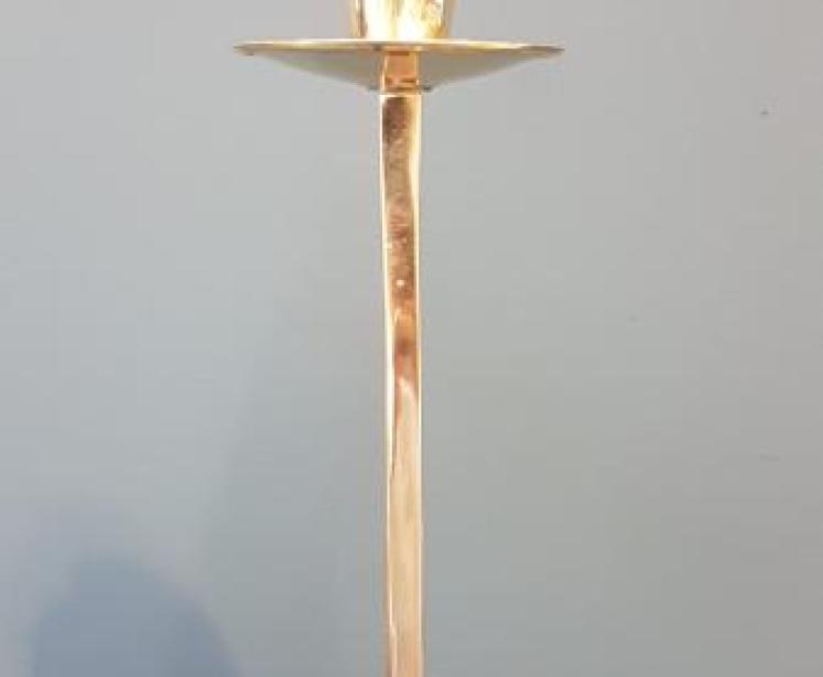 Pair of Art Nouveau Brass Candlesticks - Image 5