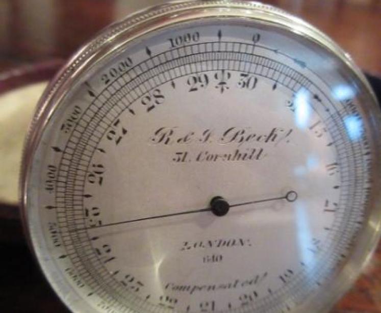 Mid Victorian Solid Silver London Pocket Barometer  - Image 4