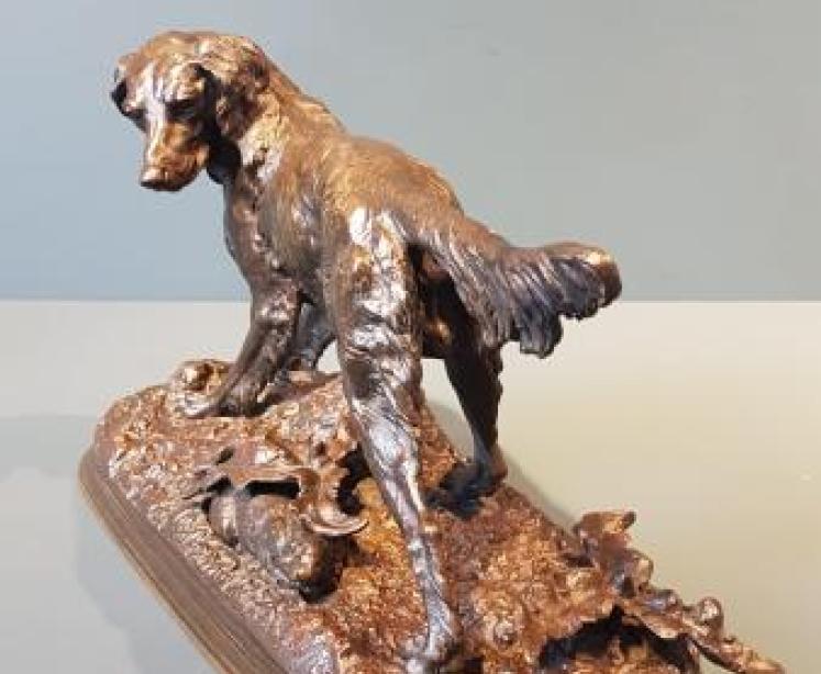 Victorian Bronze of a Irish Setter by Moigniez - Image 3