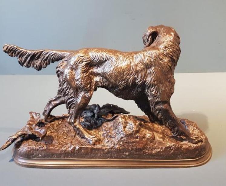 Victorian Bronze of a Irish Setter by Moigniez - Image 4