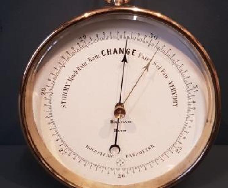 Victorian Brass Cased Marine Barometer - Image 1