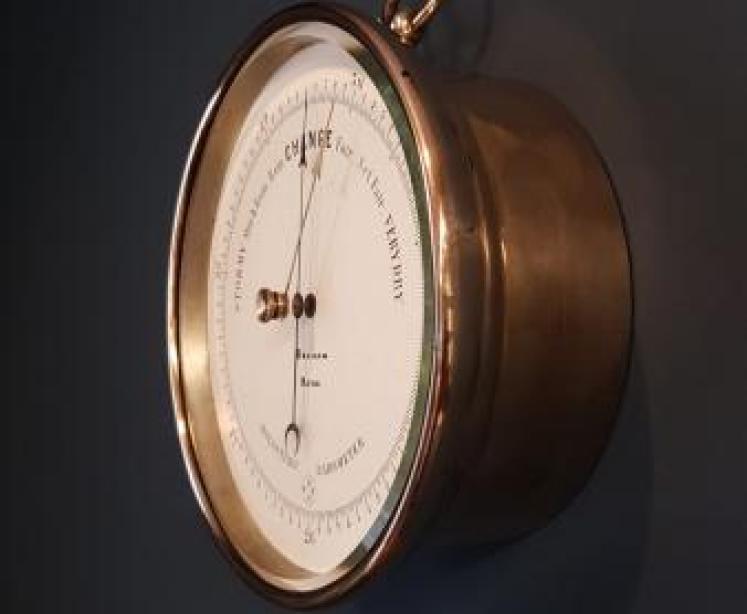 Victorian Brass Cased Marine Barometer - Image 3