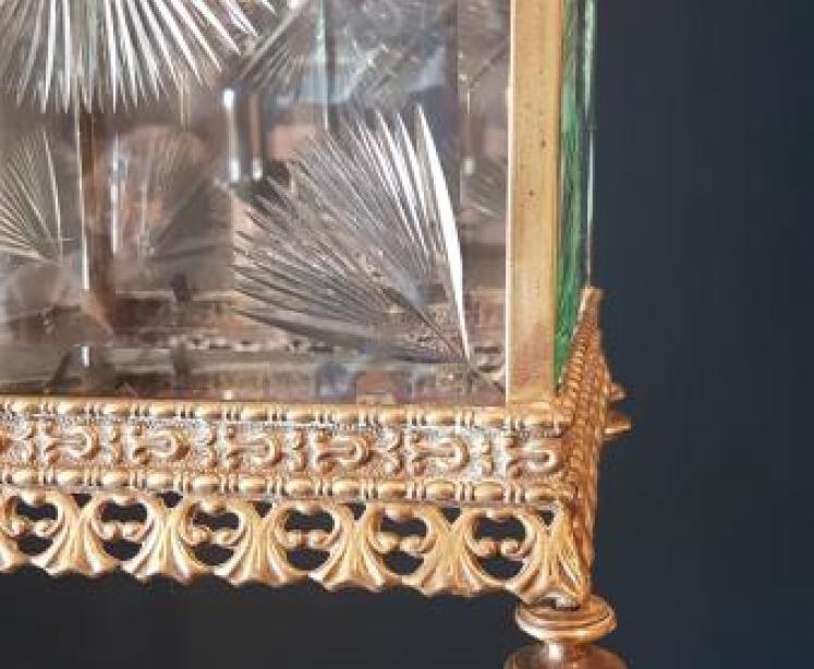 Victorian Hall Lantern with Original Cut Glass Panels - Image 2