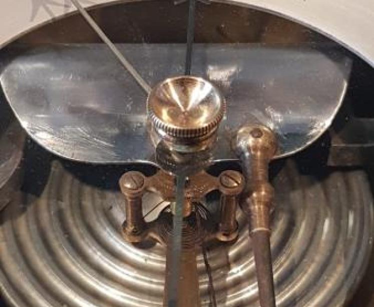 Large Victorian Marine Barometer with Twin Crescent Thermometer - Image 3