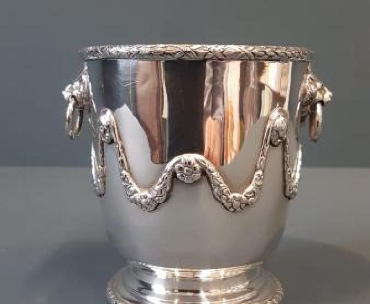 Edwardian Silver Bottle Holder or Planter - Image 1