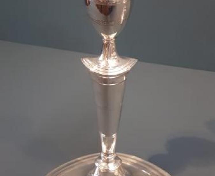 George III Style Silver Candlesticks - Image 3