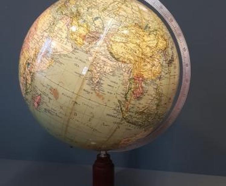 1930's 14" Papier Mache Globe - Image 4