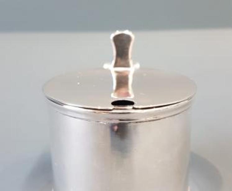Mid Victorian Silver Mustard Pot by George Unite - Image 7