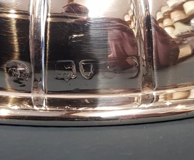 Outstanding Quality Victorian Cast Silver Capstans Ink Well - Image 5