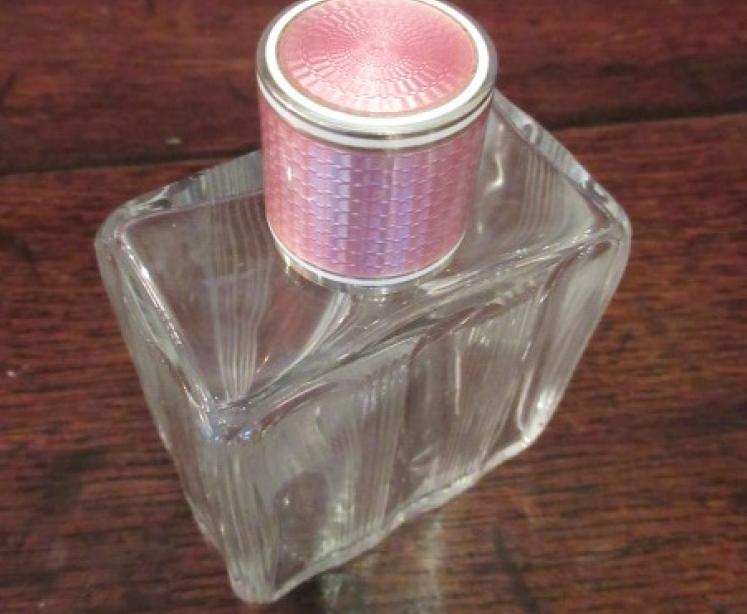 French Art Deco Period Silver Enamel Scent - Image 3