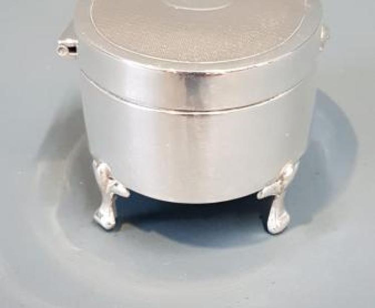 Engine Turned Silver Ring Box - Image 3